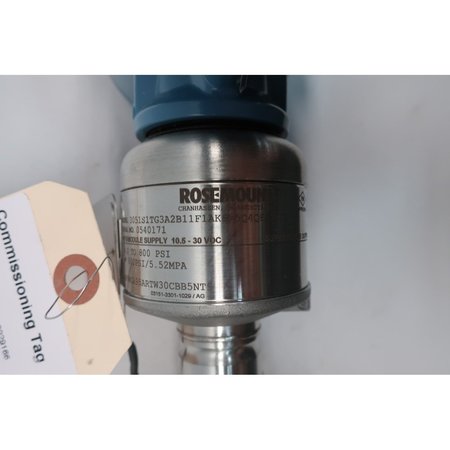 Rosemount 0800Psi 10530VDc Gage Pressure Transmitter 3051S1TG3A2B11F1AK6M5Q4Q8A1003